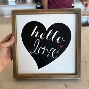 Hello Love 10x10 Wooden Picture Decor